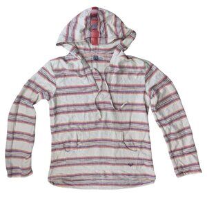 Roxy striped pull over lightweight hoodie Size Small